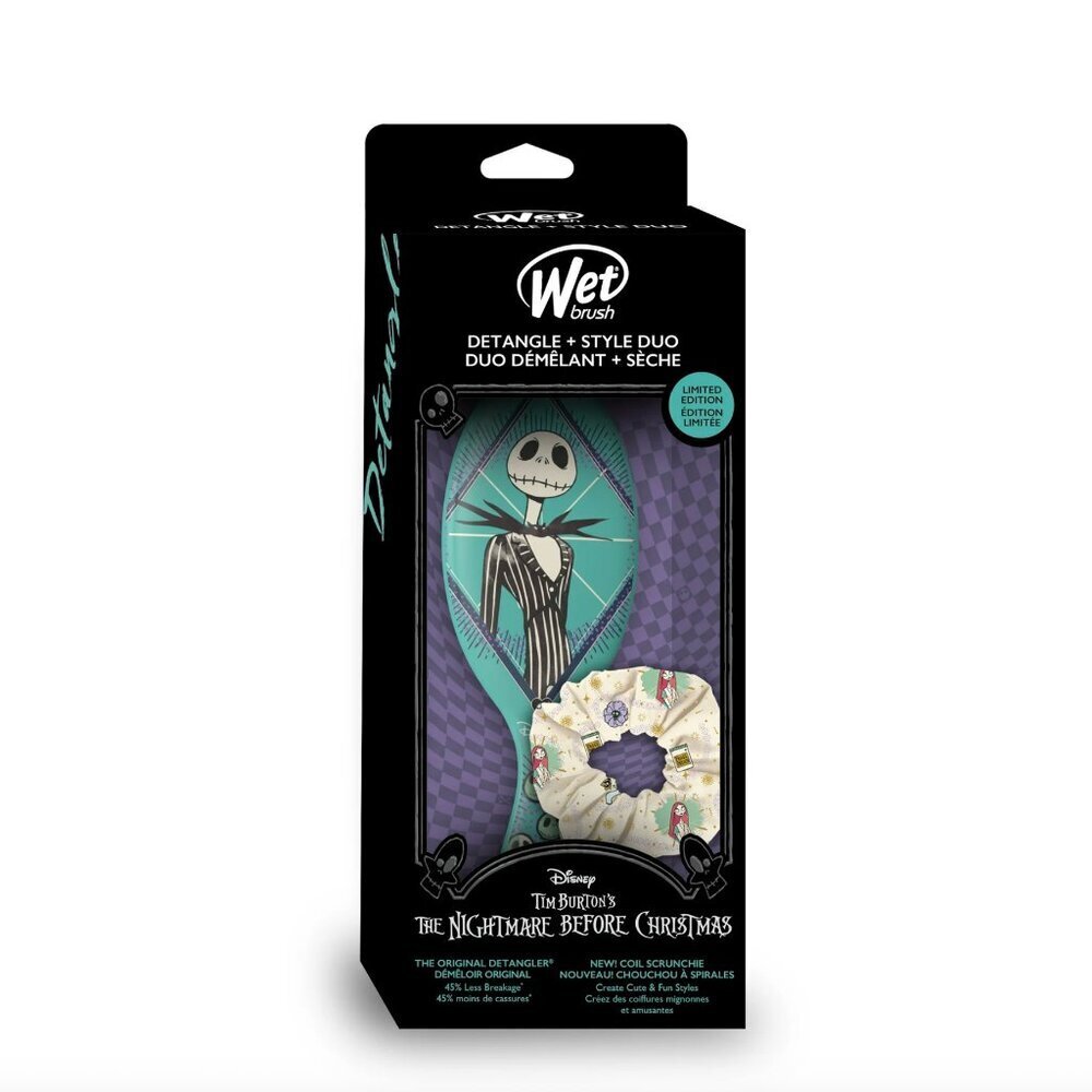 Wet Brush x Disney Jack Skellington Brush w/ Scrunchie NIB